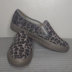 Bucco Capensis Grey Calf Fur Slip On Sneakers Leo… - image 1